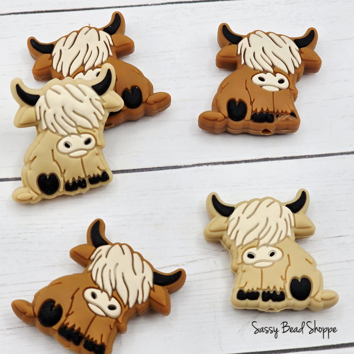 Highland Cow Caramel Focal Beads