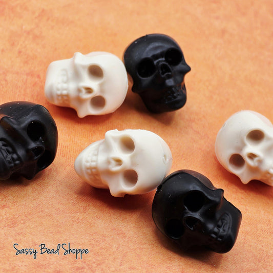 Black Skull Focal Bead