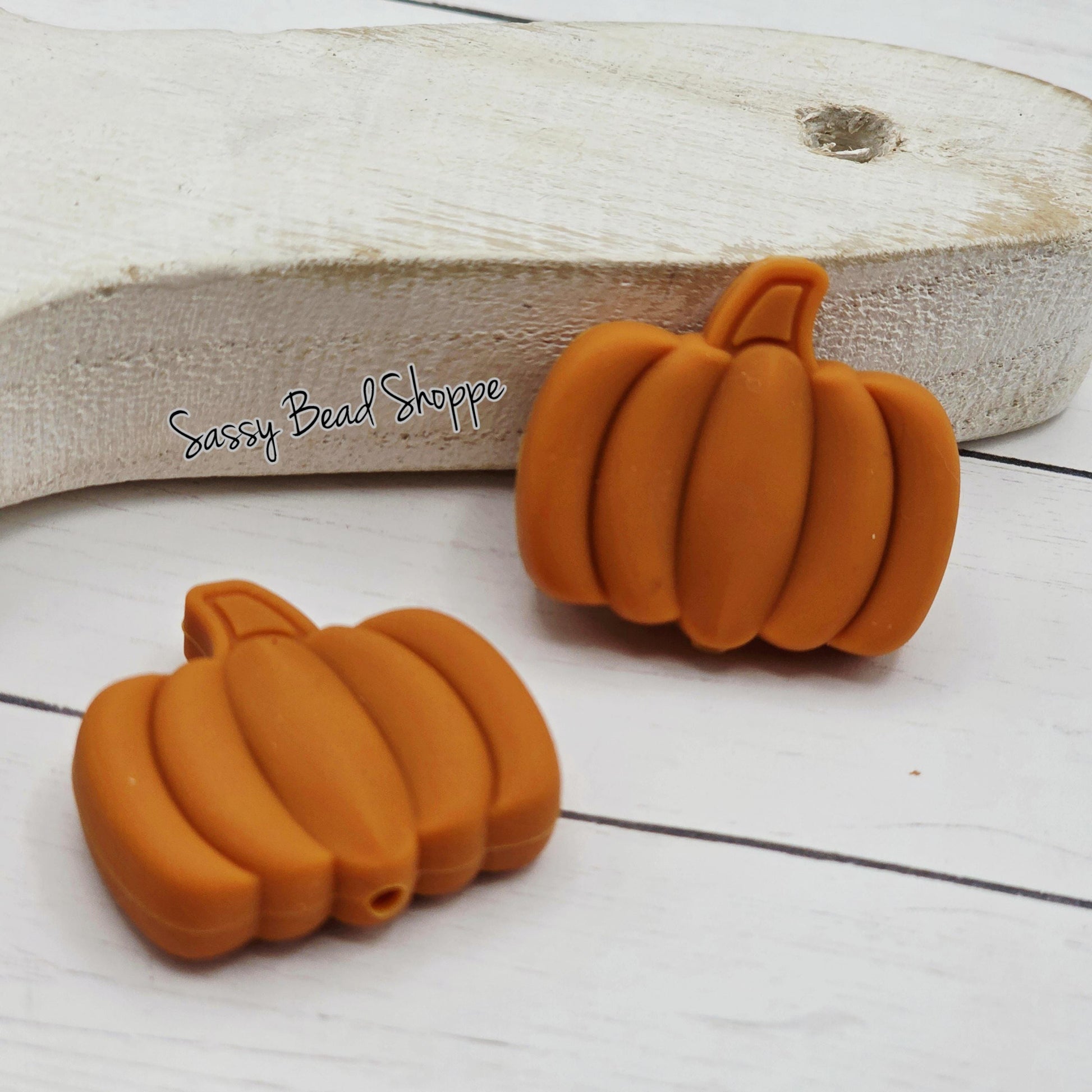 Harvest Orange Pumpkin Bead