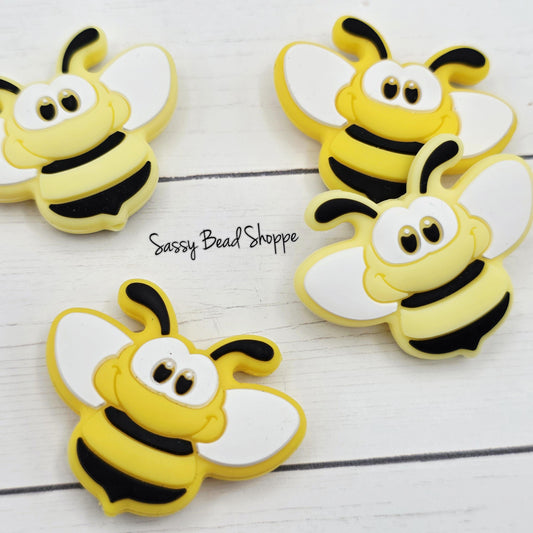 Yellow Bubble Bee Focal Beads