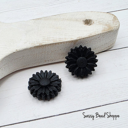 22mm Turquoise Marble Daisy Beads