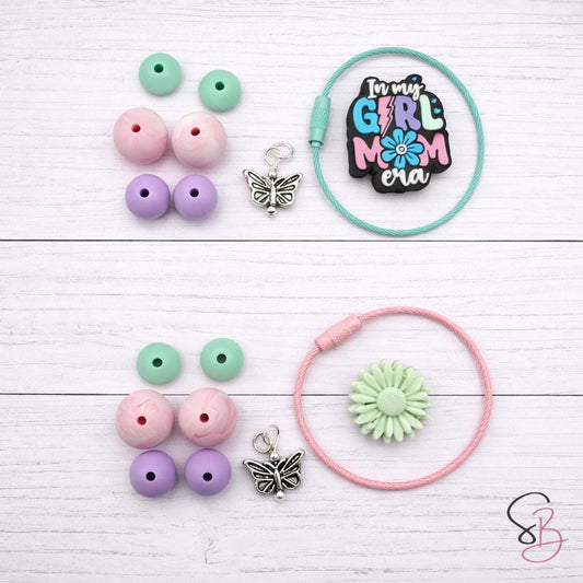 Mommy & Me Cup Charm DIY Kit, Beaded Tumbler Handle Charm Craft, Fun Spring Activity for Kids and Moms