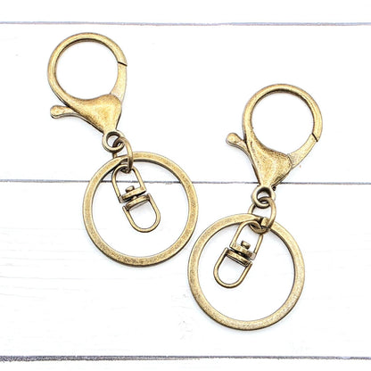 Silver Swivel Keychain with Lobster Clasp (Large) 66x30mm
