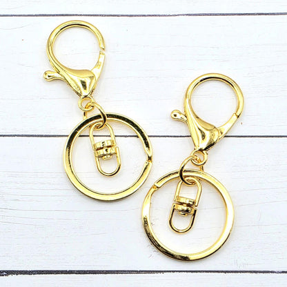 Silver Swivel Keychain with Lobster Clasp (Large) 66x30mm