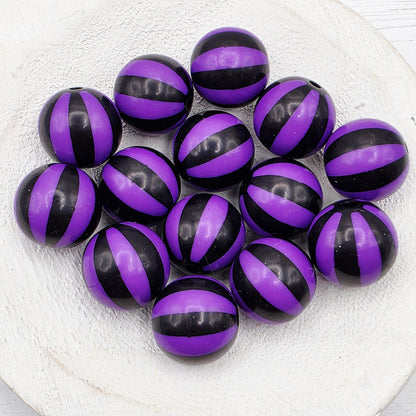 20MM Black Beachball Beads