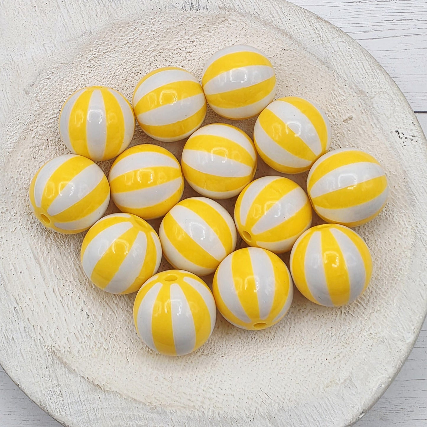 20MM Black Beachball Beads