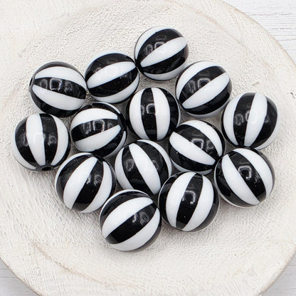 20MM Black Beachball Beads