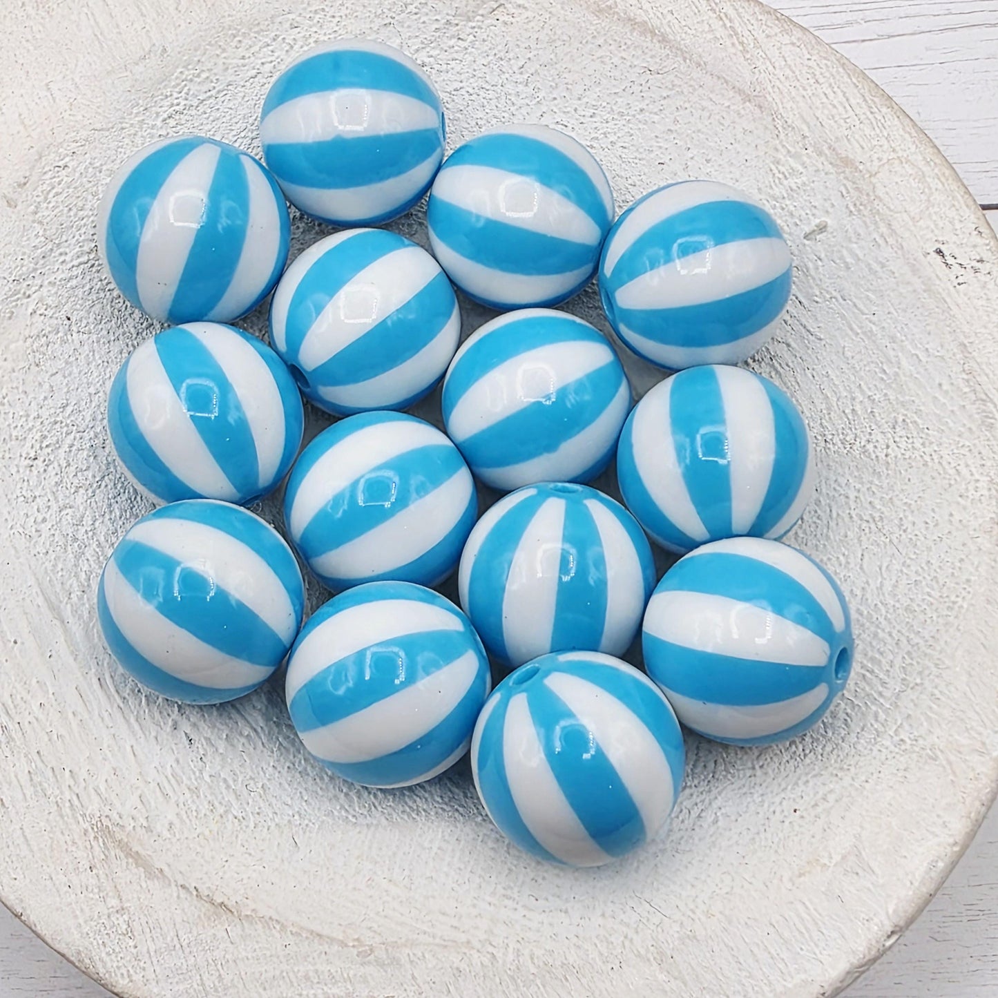 20MM Black Beachball Beads