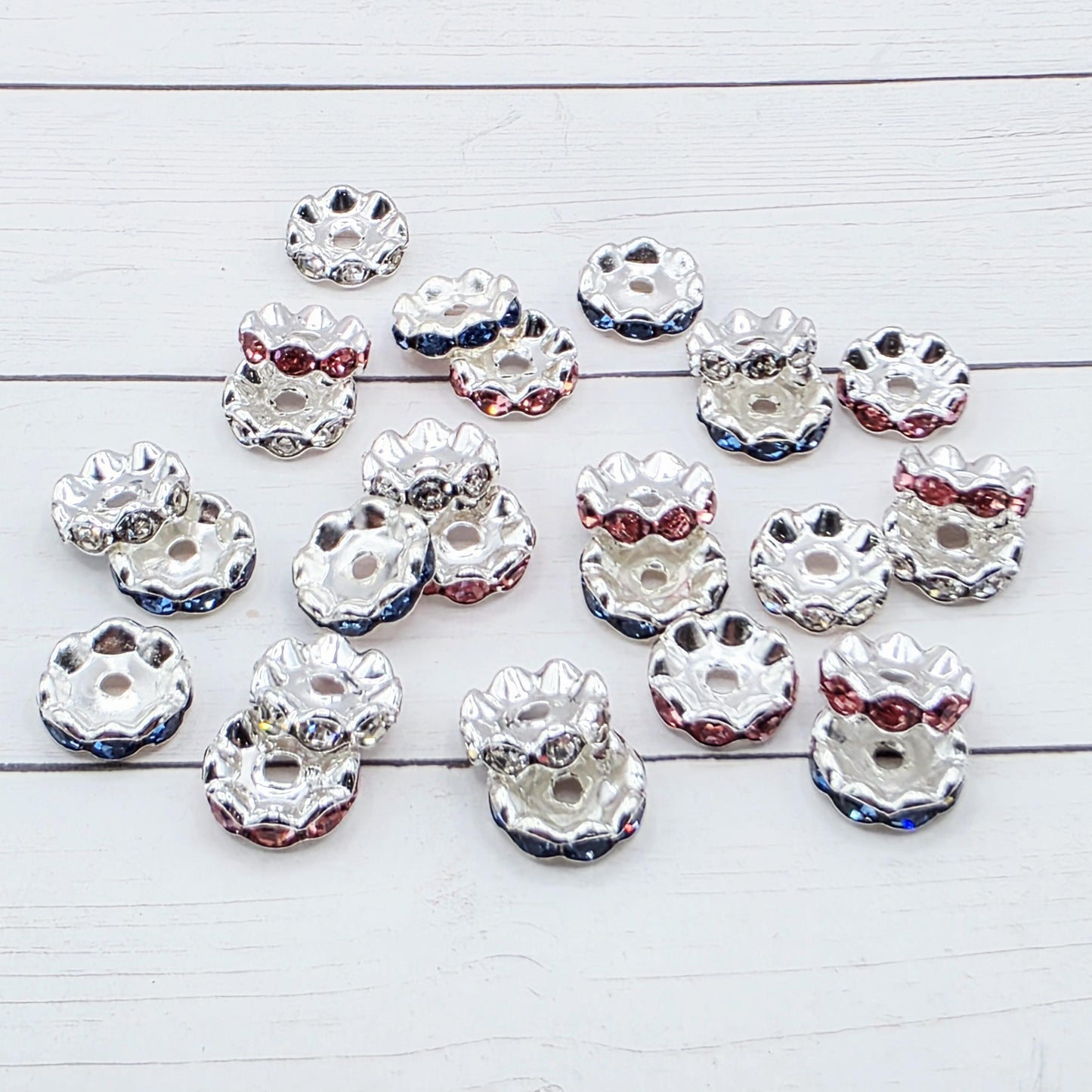 12mm Crystal Rhinestone Spacers