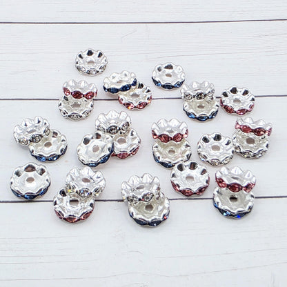 12mm Crystal Rhinestone Spacers