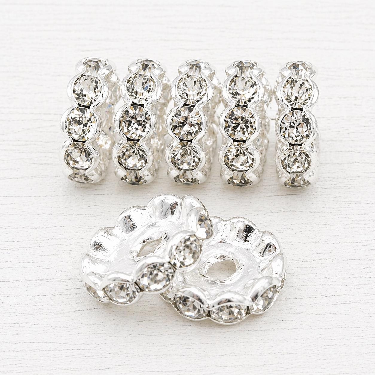 12mm Crystal Rhinestone Spacers