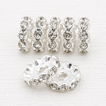 12mm Crystal Rhinestone Spacers
