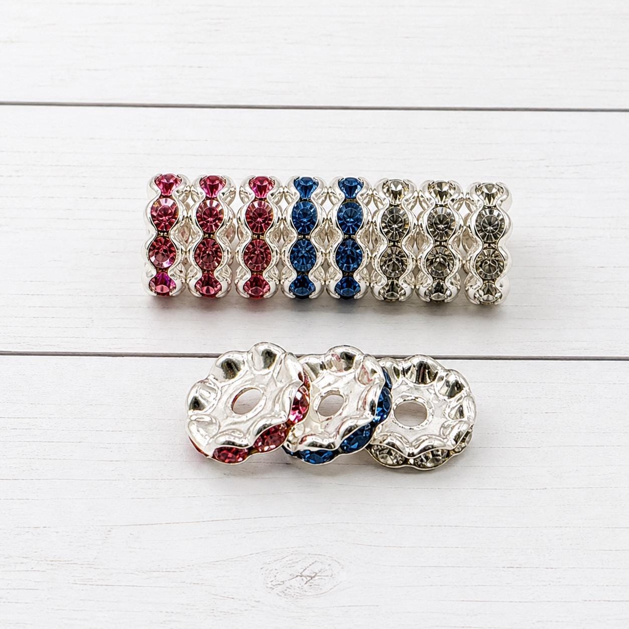 12mm Crystal Rhinestone Spacers