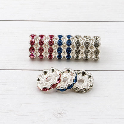 12mm Crystal Rhinestone Spacers