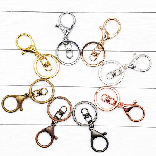 Silver Swivel Keychain with Lobster Clasp (Large) 66x30mm