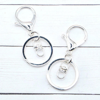 Silver Swivel Keychain with Lobster Clasp (Large) 66x30mm