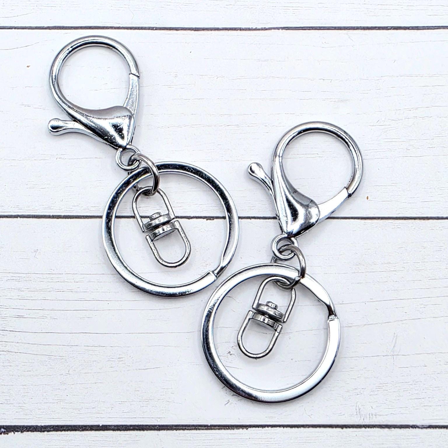 Silver Swivel Keychain with Lobster Clasp (Large) 66x30mm