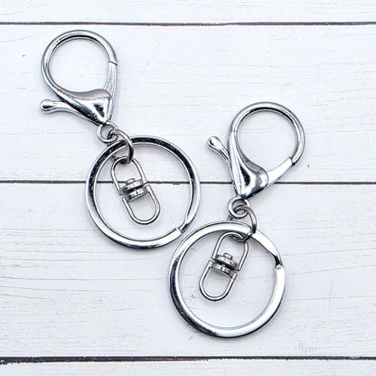 Silver Swivel Keychain with Lobster Clasp (Large) 66x30mm
