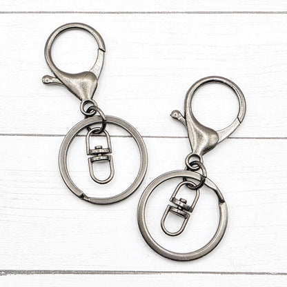 Silver Swivel Keychain with Lobster Clasp (Large) 66x30mm