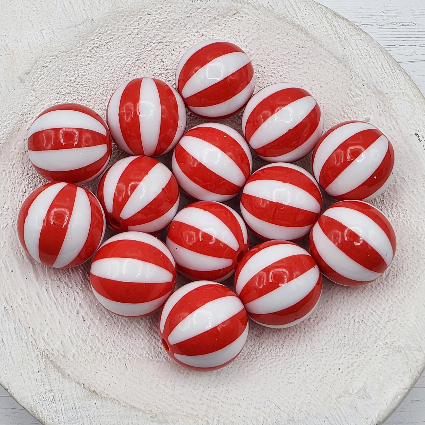 20MM Black Beachball Beads