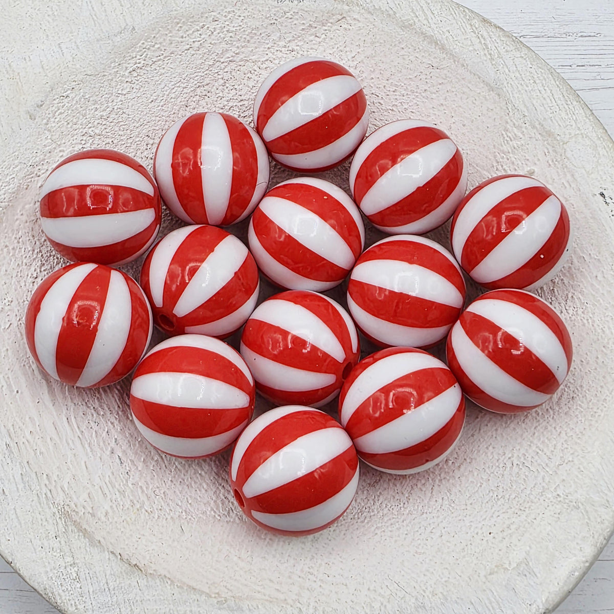 20MM Black Beachball Beads