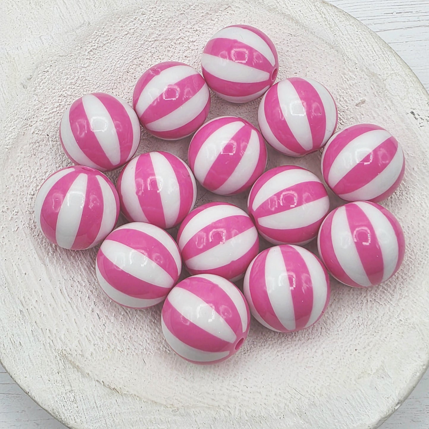 20MM Black Beachball Beads