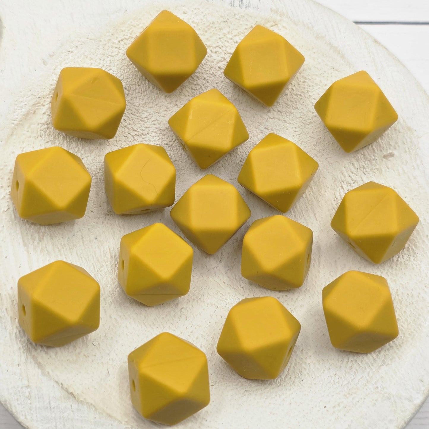 14mm Hexagon Silicone Beads, 10 Count, Neutral & Printed Silicone Beads for Pens, Keychains and DIY Crafts