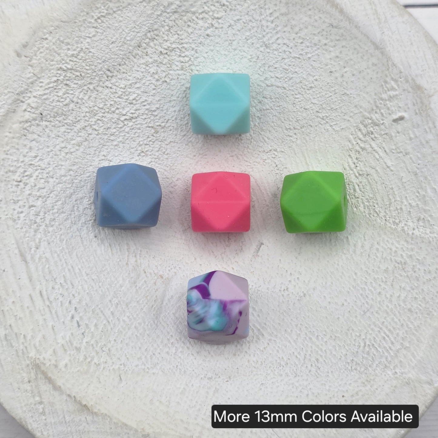 13mm Hexagon Silicone Beads, 10 Count, Silicone Beads for Pens, Keychains, Jewelry Making & DIY Crafts