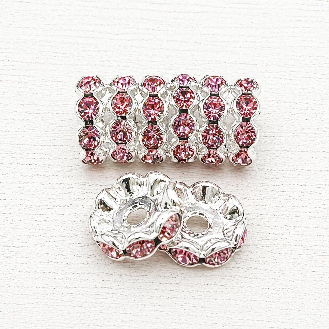 12mm Crystal Rhinestone Spacers