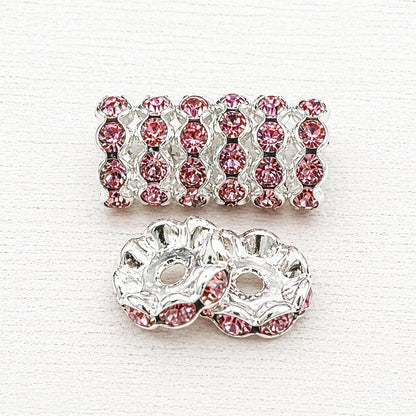 12mm Crystal Rhinestone Spacers