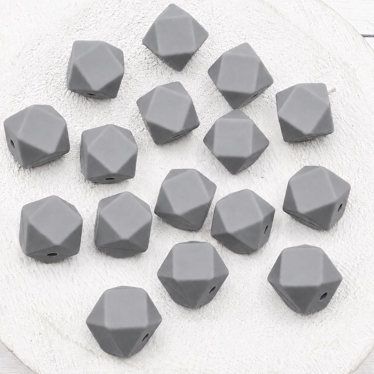 13mm Hexagon Silicone Beads, 10 Count, Silicone Beads for Pens, Keychains, Jewelry Making & DIY Crafts