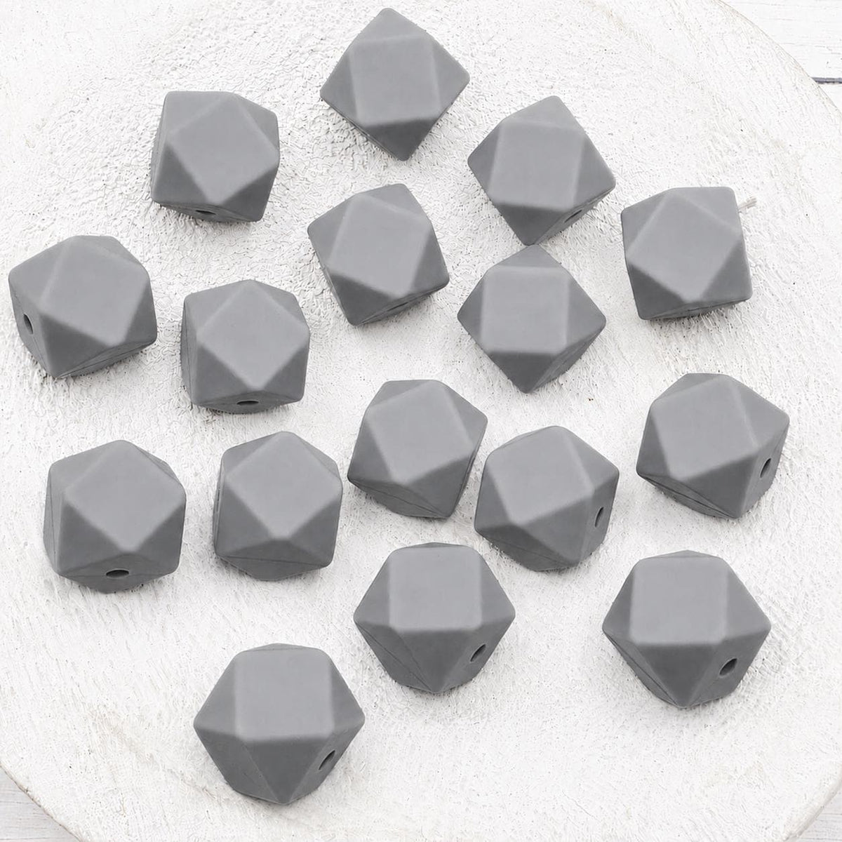 13mm Hexagon Silicone Beads, 10 Count, Silicone Beads for Pens, Keychains, Jewelry Making & DIY Crafts