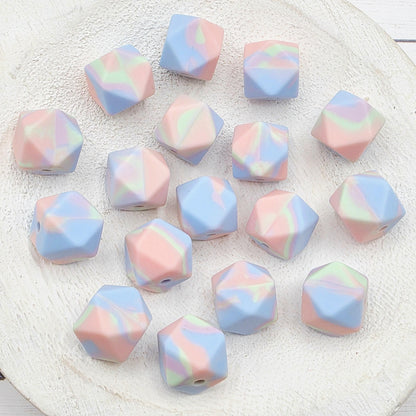 13mm Hexagon Silicone Beads, 10 Count, Silicone Beads for Pens, Keychains, Jewelry Making & DIY Crafts