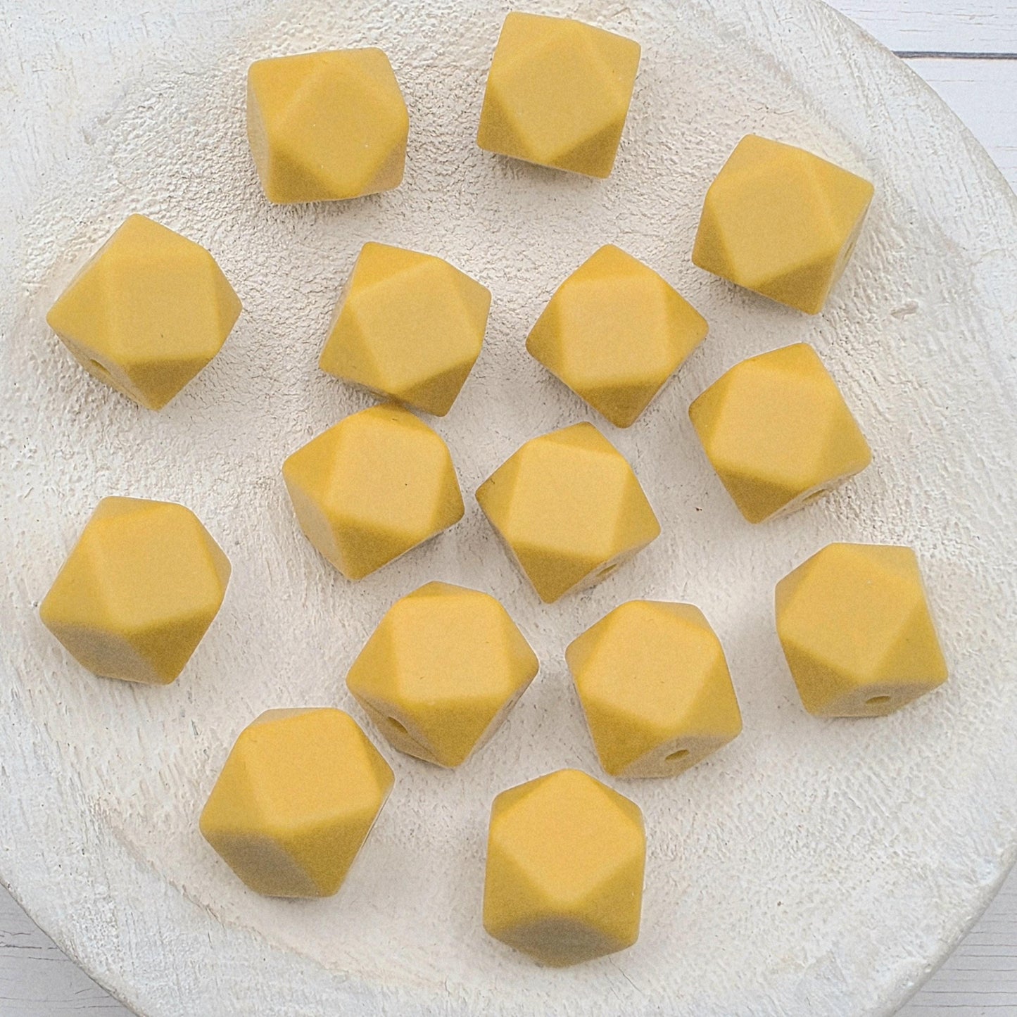 14mm Hexagon Silicone Beads, 10 Count, Neutral & Printed Silicone Beads for Pens, Keychains and DIY Crafts