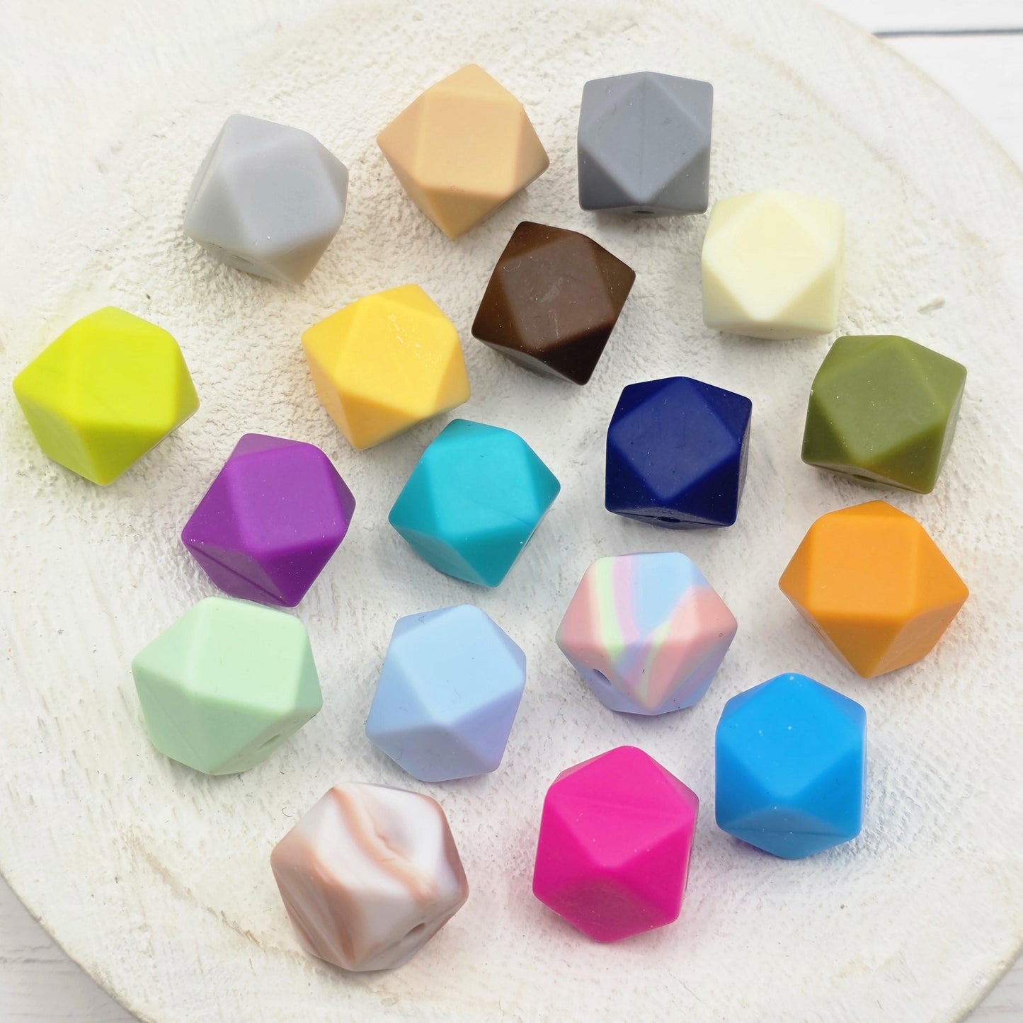 13mm Hexagon Silicone Beads, 10 Count, Silicone Beads for Pens, Keychains, Jewelry Making & DIY Crafts