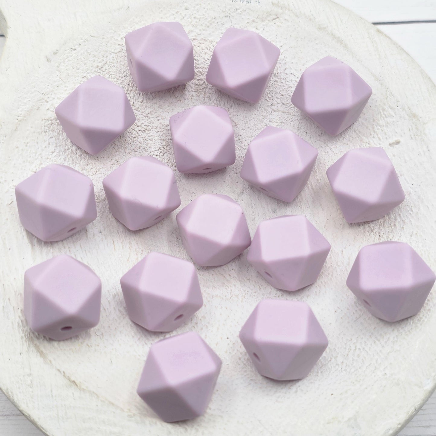 14mm Hexagon Silicone Beads, 10 Count, Bright & Pink Silicone Beads for Pens, Keychains and DIY Crafts