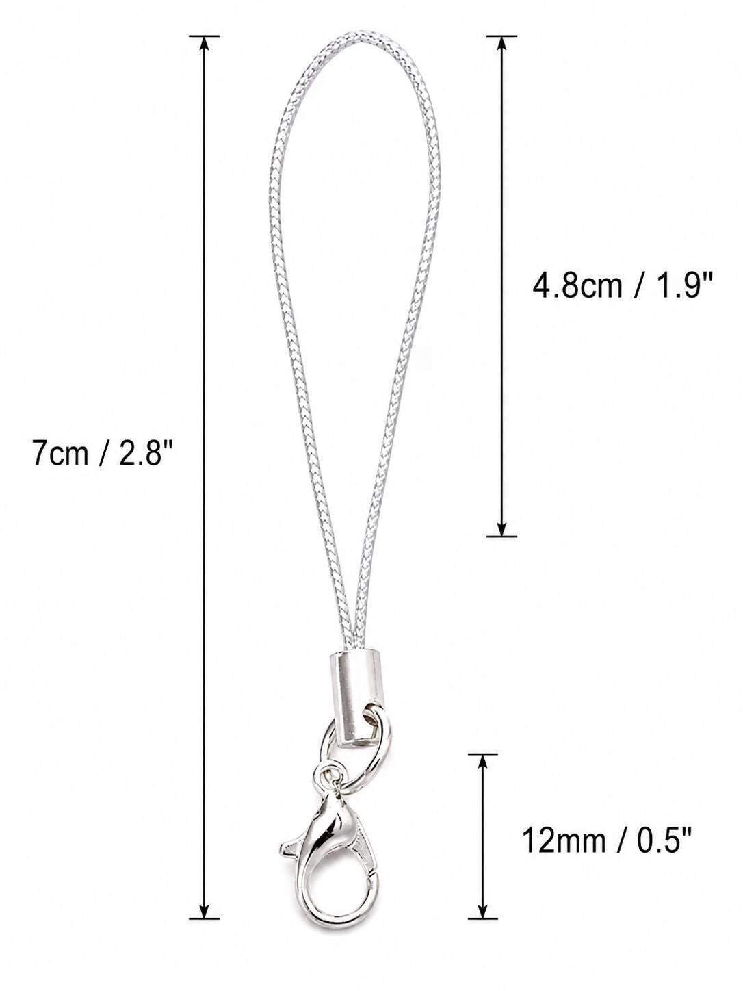 Beadable Tumbler Charm Strap, DIY Cup Charm Hardware, Phone Charm Strap, Beadable Keychain Supply