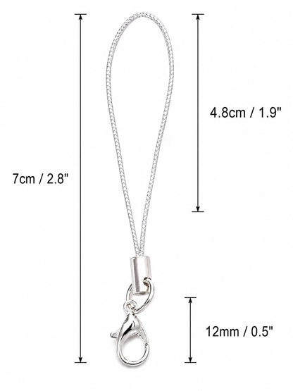 Beadable Tumbler Charm Strap, DIY Cup Charm Hardware, Phone Charm Strap, Beadable Keychain Supply