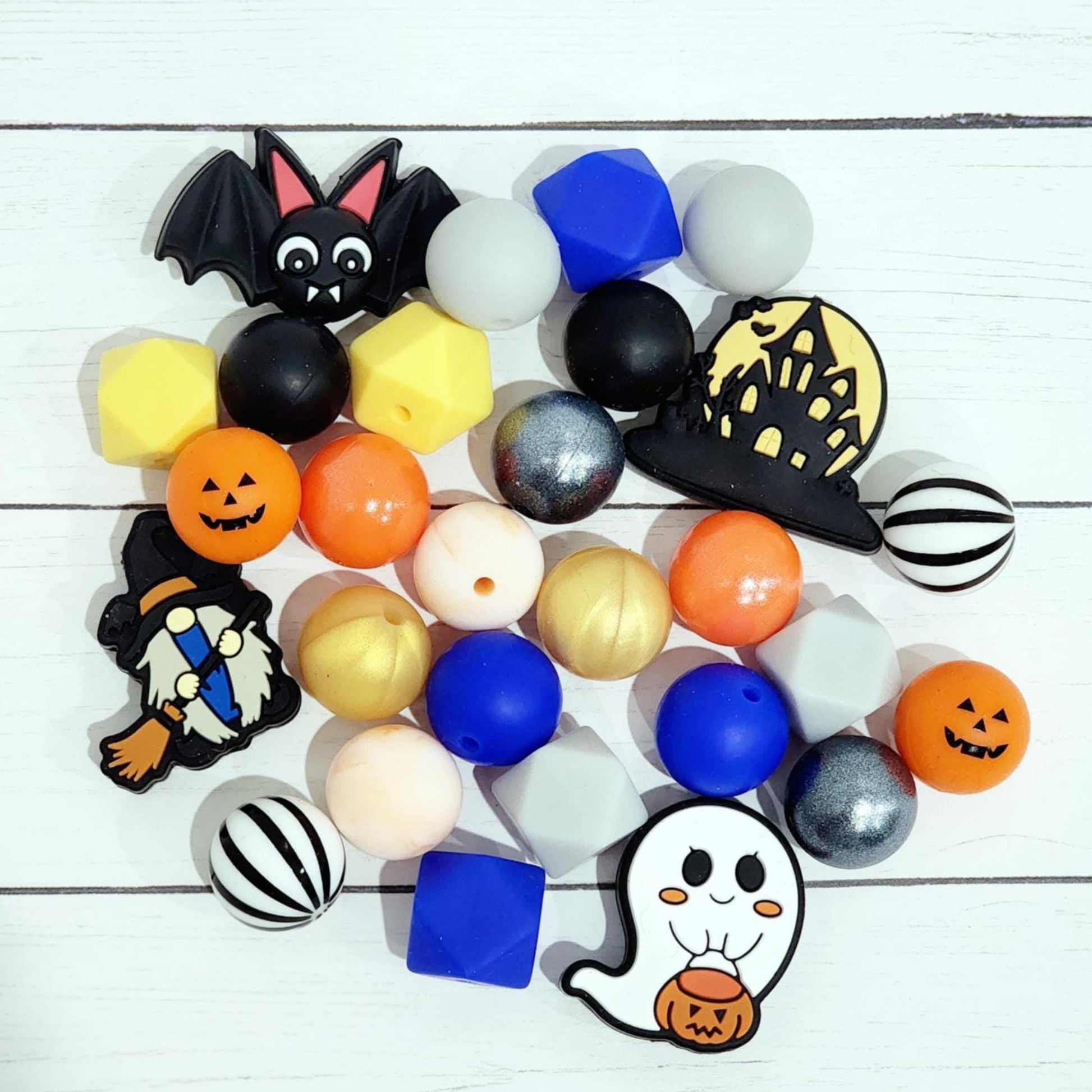 Wicked Witch Silicone Bead Mix ~ 28 Count DIY Bead Kit for Pens, Keychains, Wristlets & Crafts