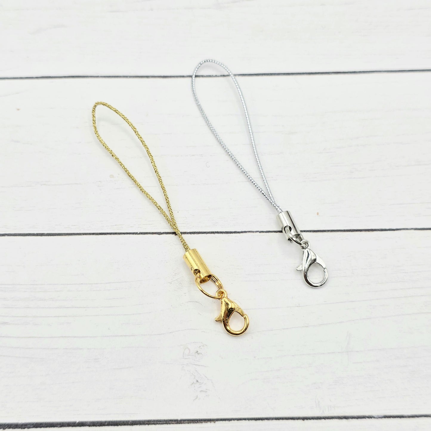 Beadable Tumbler Charm Strap, DIY Cup Charm Hardware, Phone Charm Strap, Beadable Keychain Supply