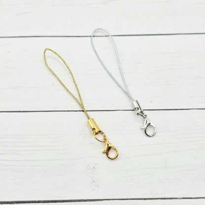 Beadable Tumbler Charm Strap, DIY Cup Charm Hardware, Phone Charm Strap, Beadable Keychain Supply
