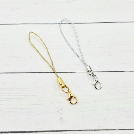 Beadable Tumbler Charm Strap, DIY Cup Charm Hardware, Phone Charm Strap, Beadable Keychain Supply