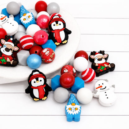 Snow Buddy Silicone Bead Mix, 15mm, 28 Count