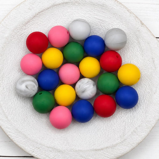 Back to School Silicone Beads, 10 or 24 count, School Days Collection, Beads for Pens Keychains DIY Crafts