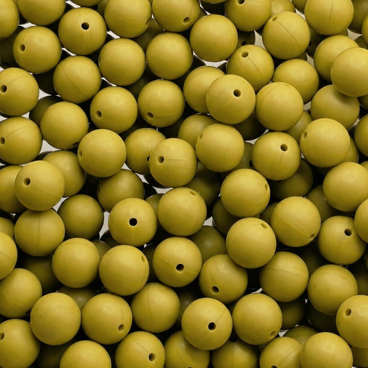 Olive Grove 15mm Silicone Beads, 10 Count, Beadable Pen Beads, Silicone Beads for Keychains, Wristlets, DIY Crafts