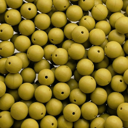 Olive Grove 15mm Silicone Beads, 10 Count, Beadable Pen Beads, Silicone Beads for Keychains, Wristlets, DIY Crafts