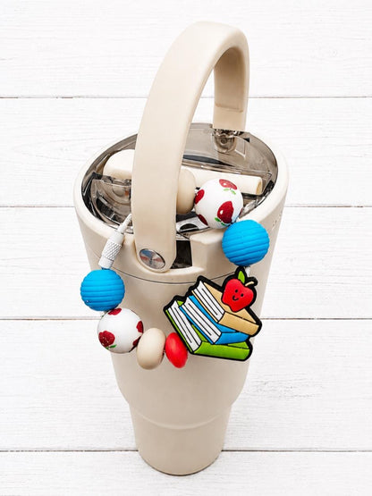 Bookworm DIY Tumbler Charm Kit, Beadable Accessory, Book Lover, Reader Gift