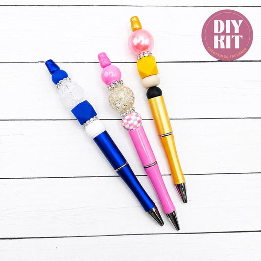 The Essentials DIY Beadable Pen Kit, 3 Pack Pen, Beaded Pens, Bead Pen Craft Kit, Teacher Gift
