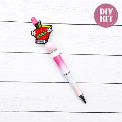Apple Core DIY Beadable Pen Kit, Teacher Pen Kit, DIY Bead Pen, Teacher Gift