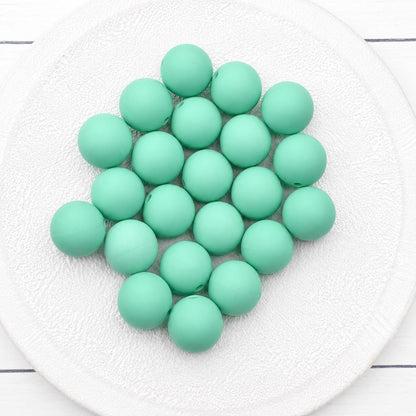 Mint 15mm Silicone Beads, 10 Count, Beadable Pen Beads, Silicone Beads for Keychains, Wristlets, DIY Crafts